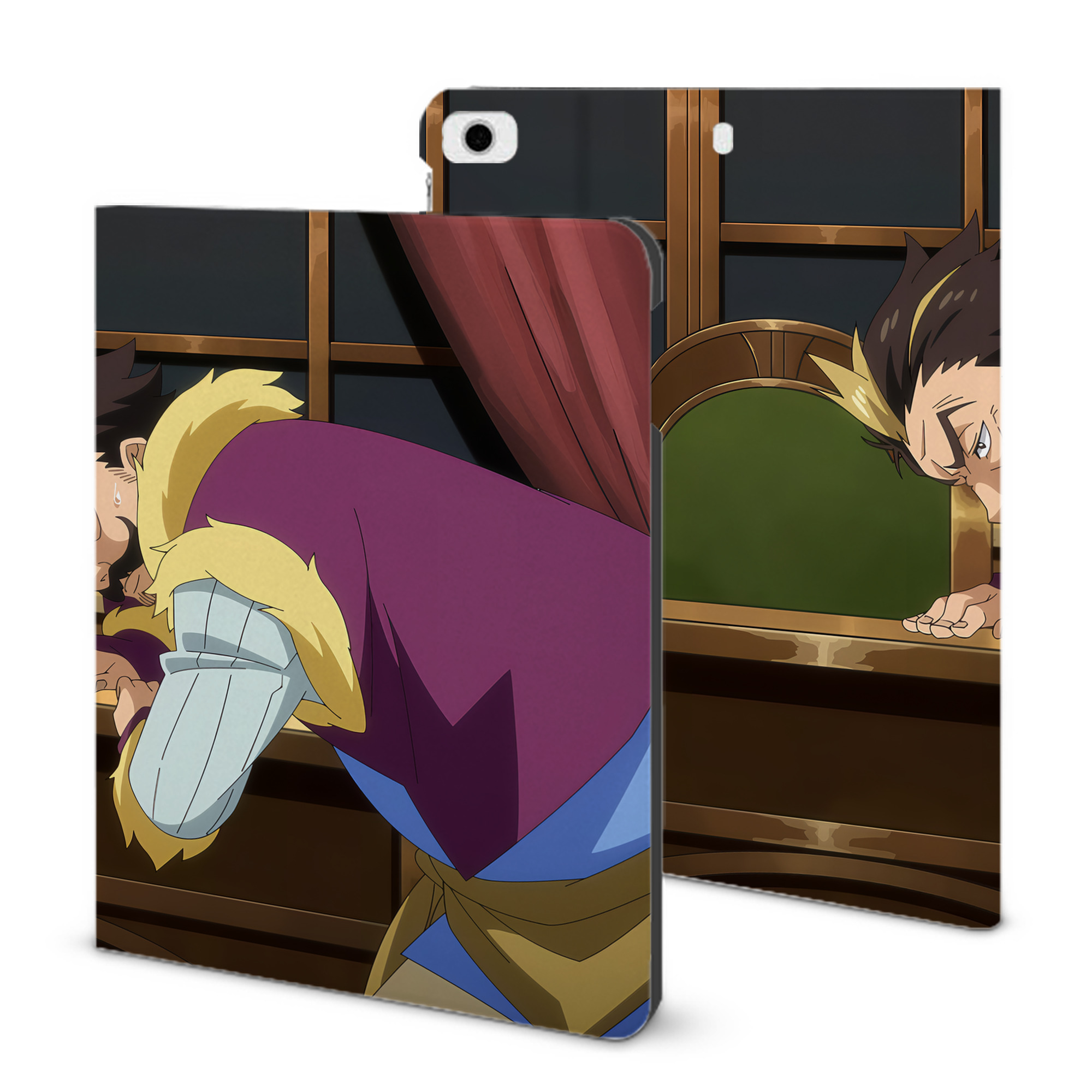 （画像用） 転スラ Regarding Reincarnated to Slime IPad ケース ブック型 PUレザー TPU 耐衝撃 軽量 薄型 ペン収納なし 全面保護 IPad 各モデル対応